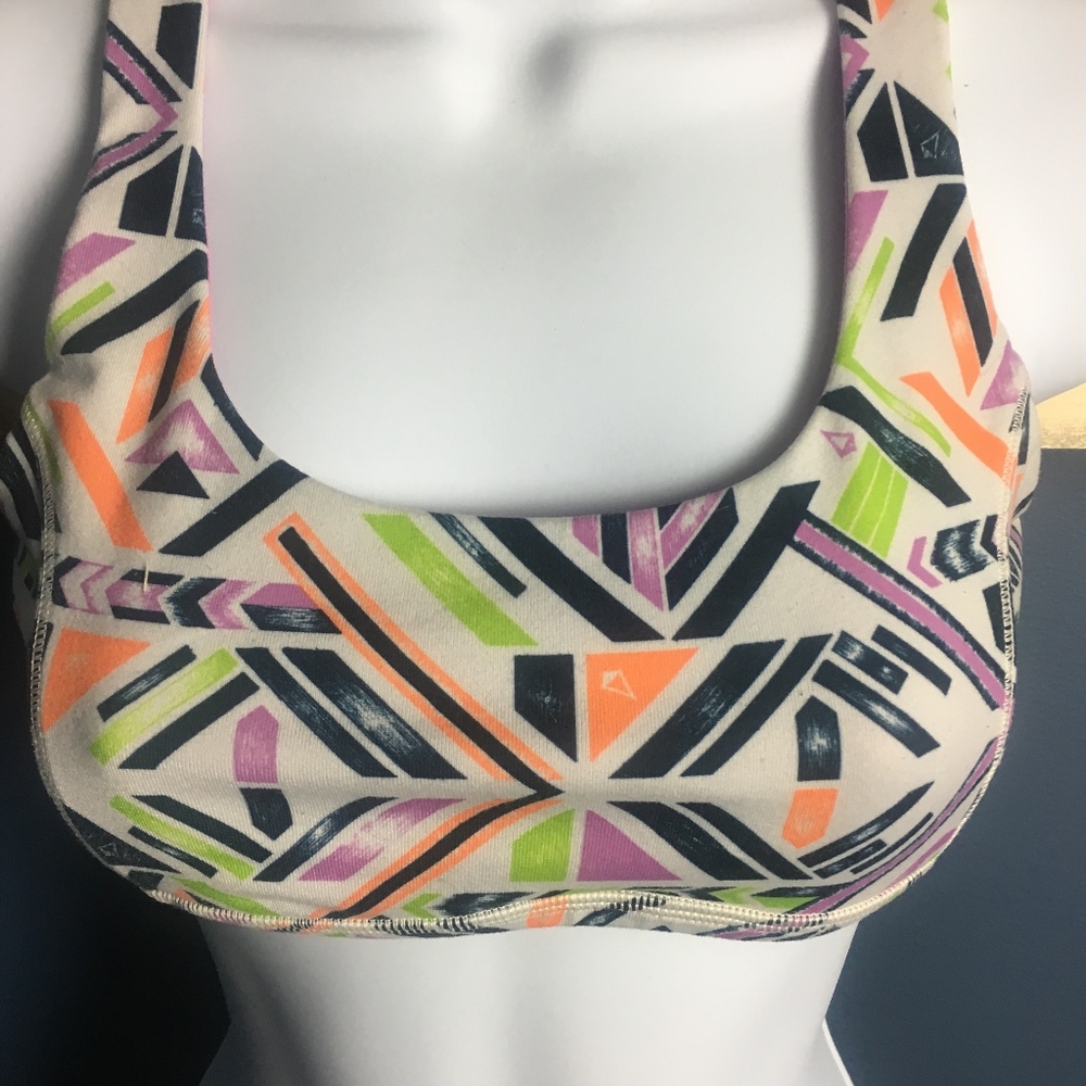 Pink/Pattern Volcom Reversible Sports Bra - Picture 4 of 7